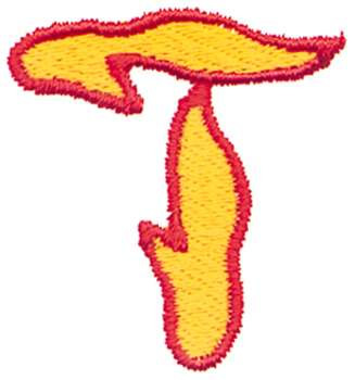 Flaming T Machine Embroidery Design