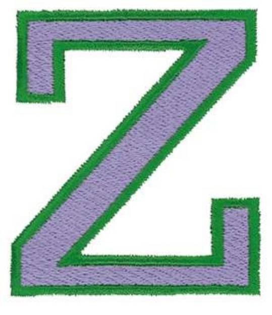 Picture of Capital Z Outline Machine Embroidery Design