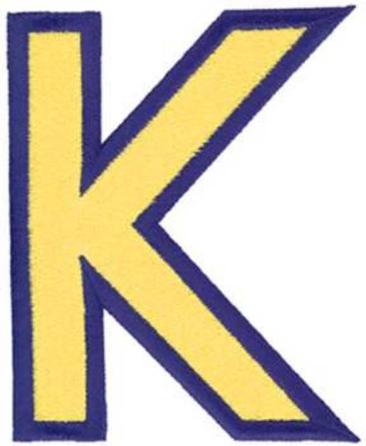 Picture of Filled Kappa Symbol Machine Embroidery Design