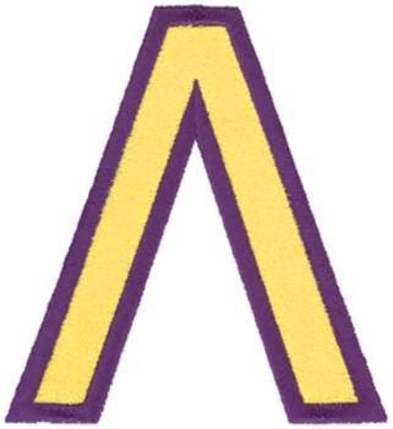 Picture of Filled Lambda Symbol Machine Embroidery Design