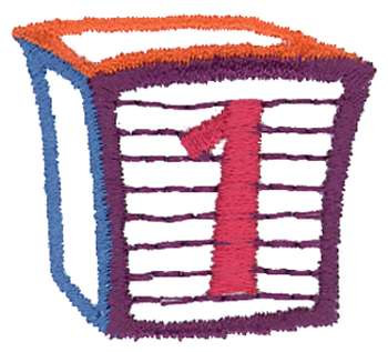 Number Block 1 Machine Embroidery Design