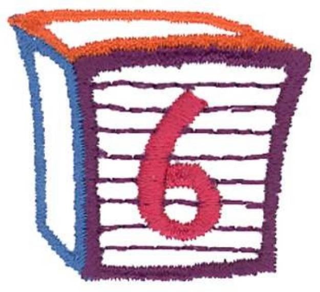 Picture of Number Block 6 Machine Embroidery Design