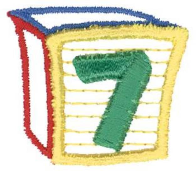 Picture of 3D Letter Block 7 Machine Embroidery Design