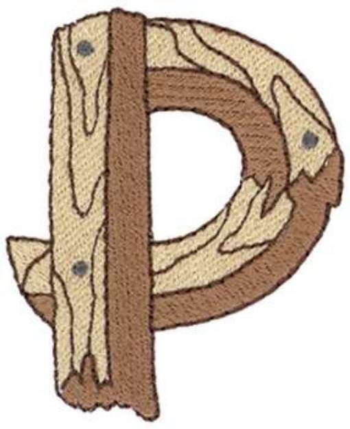 Picture of Wooden P Machine Embroidery Design
