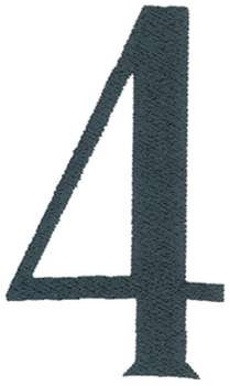 Number 4 Machine Embroidery Design