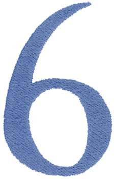 Number 6 Machine Embroidery Design
