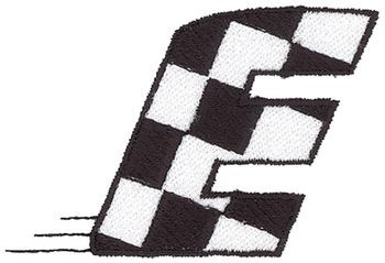 Checkered Flag E Machine Embroidery Design