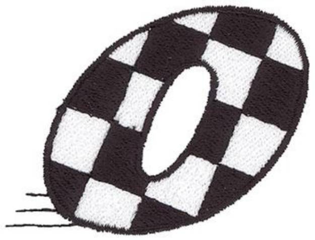 Picture of Checkered Flag O Machine Embroidery Design