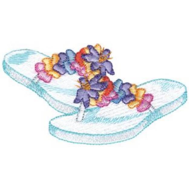 Picture of Hawaiian Flip Flops Machine Embroidery Design