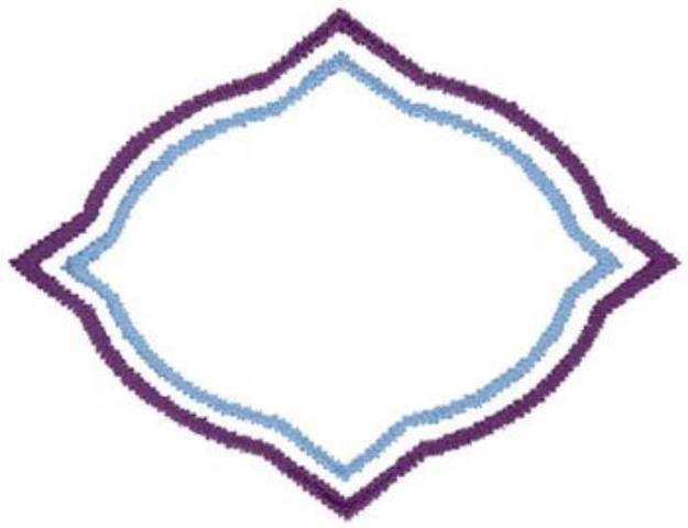 Picture of Diamond Oval Border Machine Embroidery Design