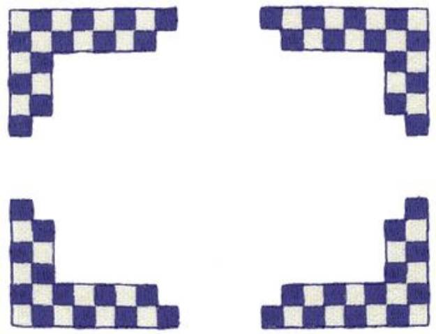 Picture of Checkered Border Machine Embroidery Design