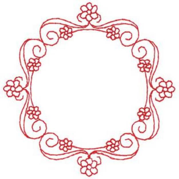 Picture of Flower Border Machine Embroidery Design