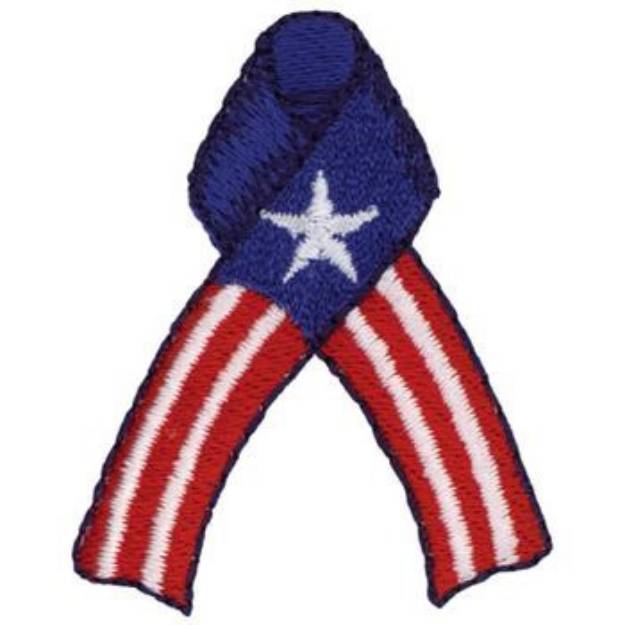 Picture of Flag Ribbon Machine Embroidery Design