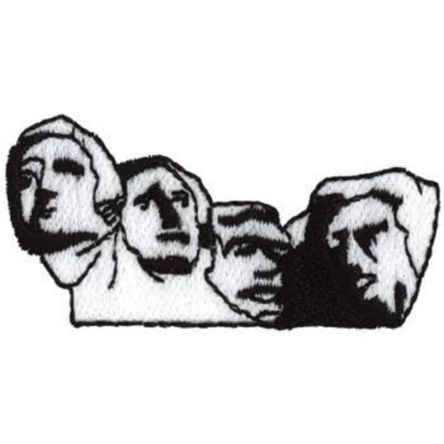 Picture of Mt. Rushmore Machine Embroidery Design