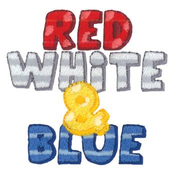 Red White & Blue Machine Embroidery Design