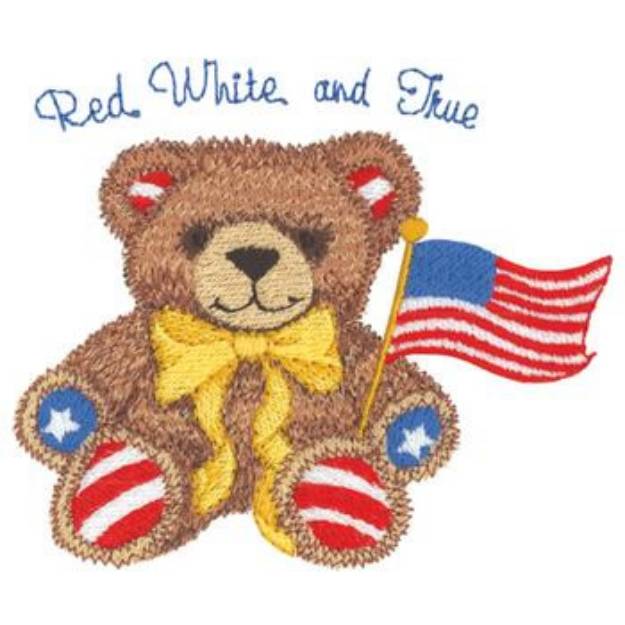 Picture of Red, White & True Machine Embroidery Design