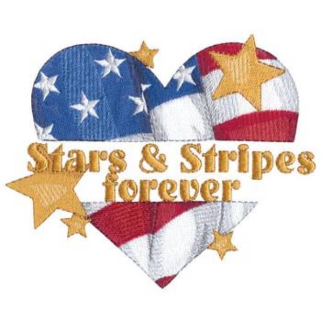 Picture of Stars & Stripes Forever Machine Embroidery Design