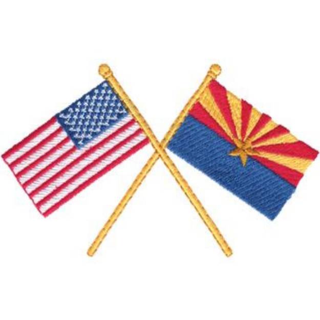 Picture of USA & Arizona Machine Embroidery Design