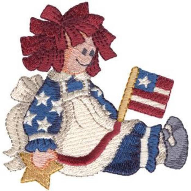 Picture of Americana Ragdoll Machine Embroidery Design