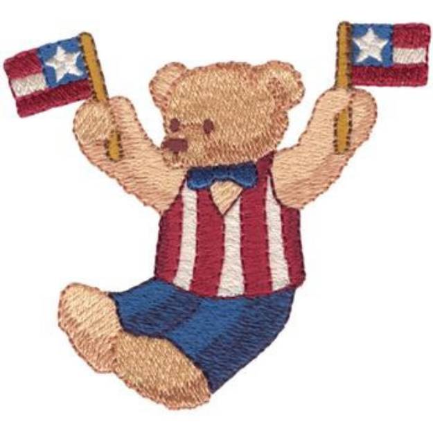 Picture of Americana Teddy Machine Embroidery Design