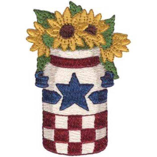 Picture of Americana Cream Can Machine Embroidery Design