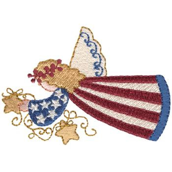 Americana Angel Machine Embroidery Design