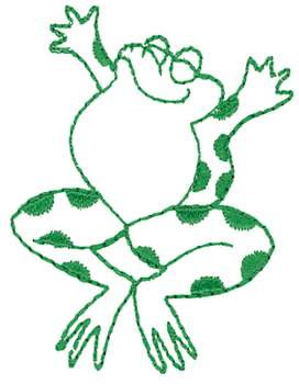 Frog Outline Machine Embroidery Design