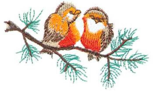 Picture of Small Chickadees Machine Embroidery Design