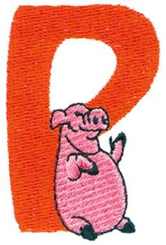 P Pig Machine Embroidery Design