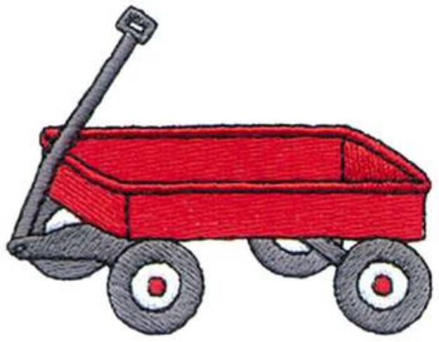 Picture of Little Red Wagon Machine Embroidery Design