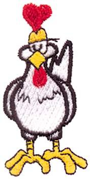 Cartoon Chicken Machine Embroidery Design