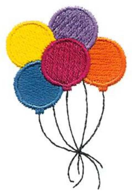 Picture of Balloons Machine Embroidery Design