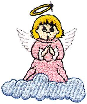 Little Cloud Angel Machine Embroidery Design