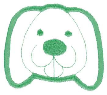 Puppy Head Outlines Machine Embroidery Design