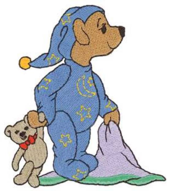 Picture of Bedtime Bear Machine Embroidery Design