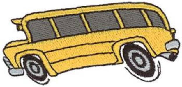 Picture of School Bus Machine Embroidery Design