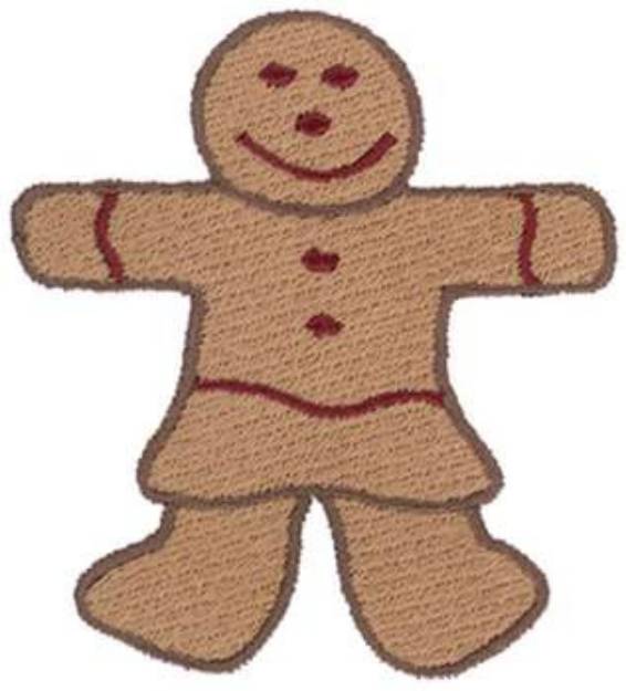 Picture of Gingerbread Girl Machine Embroidery Design