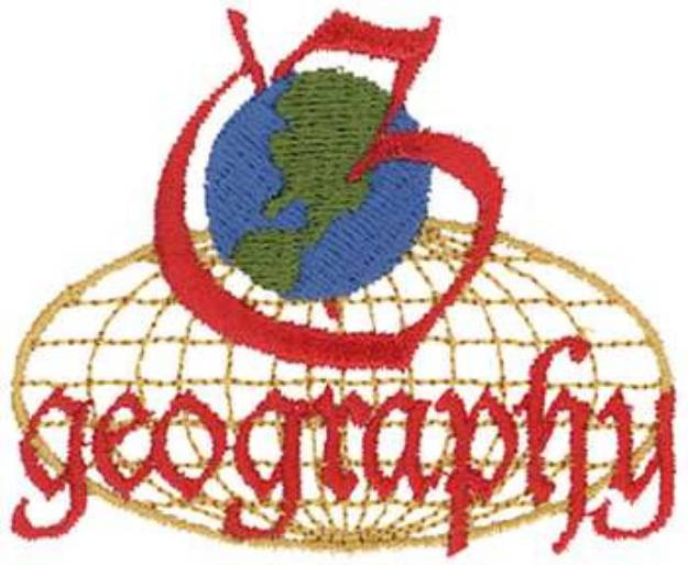 Picture of Geography Machine Embroidery Design