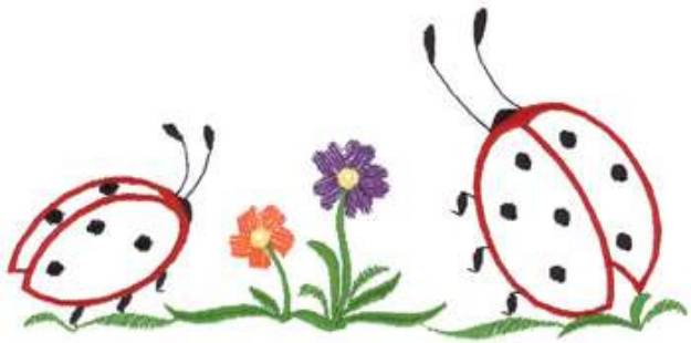 Picture of Ladybugs Machine Embroidery Design