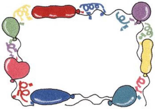 Picture of Balloon Border Machine Embroidery Design