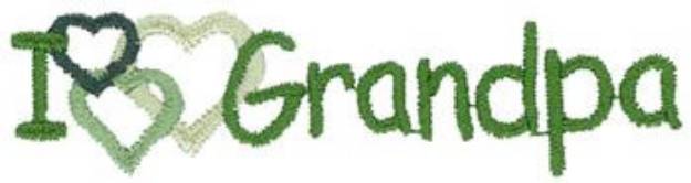 Picture of I Love Grandpa Machine Embroidery Design