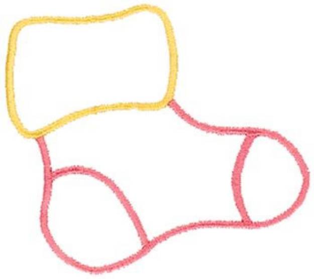 Picture of Bootie Outline Machine Embroidery Design