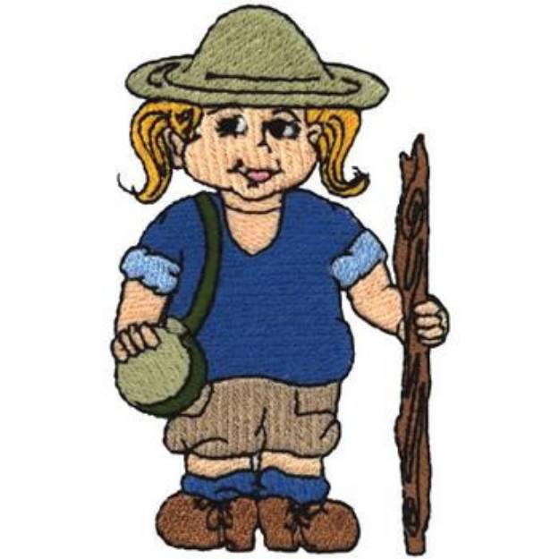 Picture of Hiker Girl Machine Embroidery Design