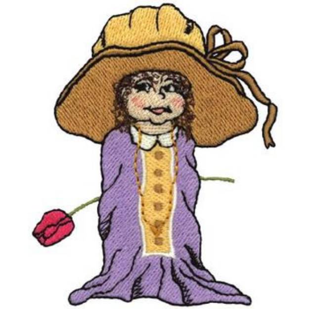 Picture of Dress Up Girl Machine Embroidery Design