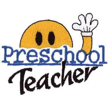 Preschool Teacher Machine Embroidery Design