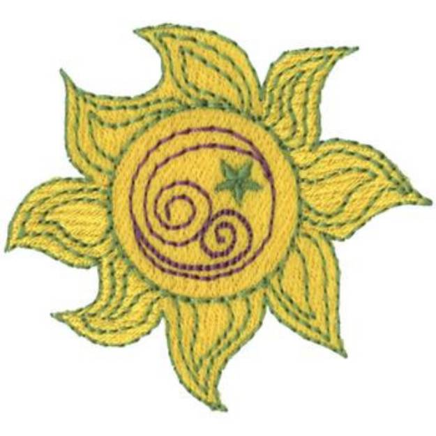 Picture of Sun Machine Embroidery Design