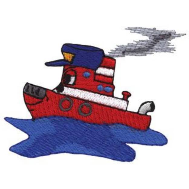 Picture of Tugboat Machine Embroidery Design