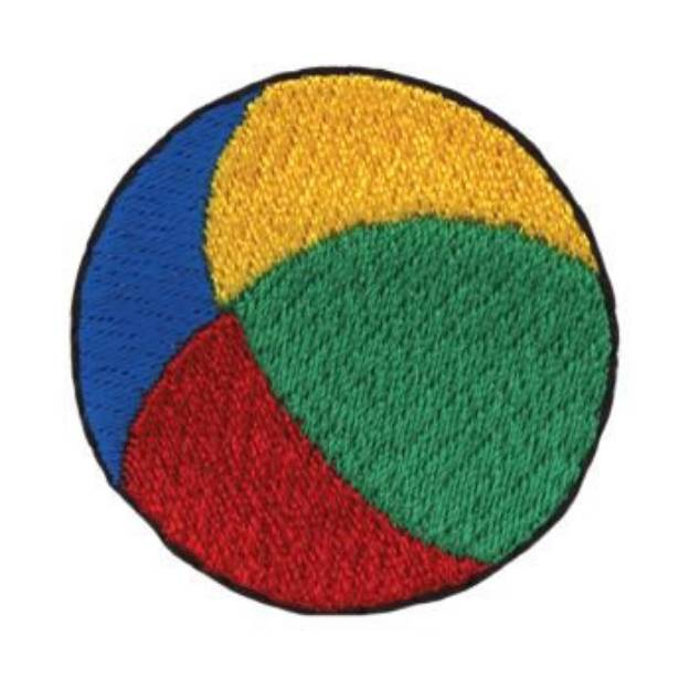 Picture of Beach Ball Machine Embroidery Design