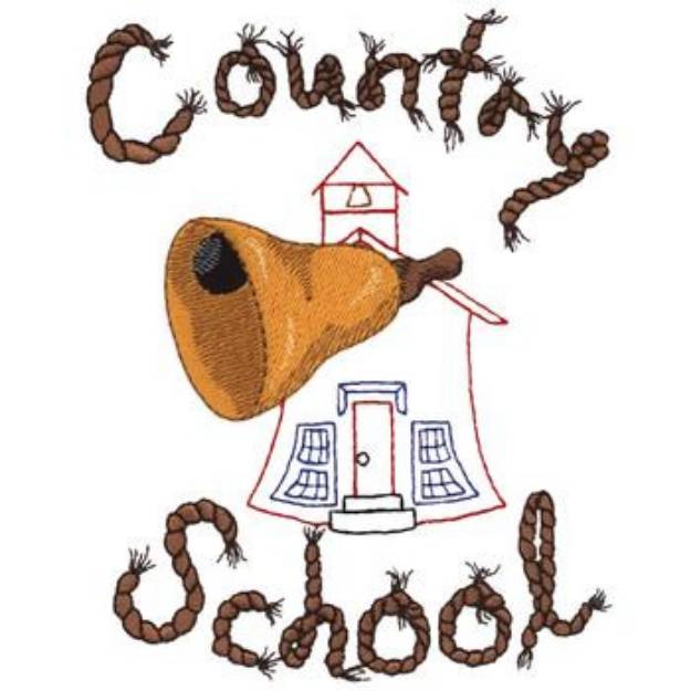 Picture of Country School Machine Embroidery Design