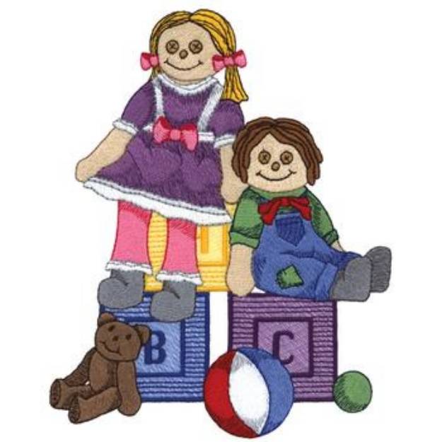 Picture of Rag Dolls Machine Embroidery Design